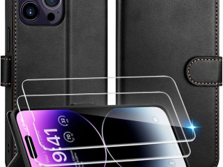 coque-iphone-14-pro-max-en-cuir-premium-verre-trempe